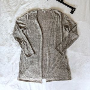 Tan Open Sweater Cardigan